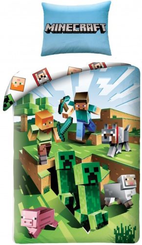 Minecraft ágyneműhuzat Creeper Attack 140×200cm, 70×90 cm