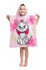 Disney Marie Pink Flower strand törölköző poncsó 50x115cm