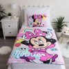Disney Minnie Pink Square gyerek ágyneműhuzat 100×135cm, 40×60 cm