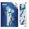 Oral-B PRO 750 fehér elektromos fogkefe Cross Action fejjel + exkluzív útitok