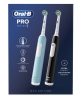 Oral-B Pro1 duo felnőtt elektromos fogkefe, 2 markolat, fekete-kék
