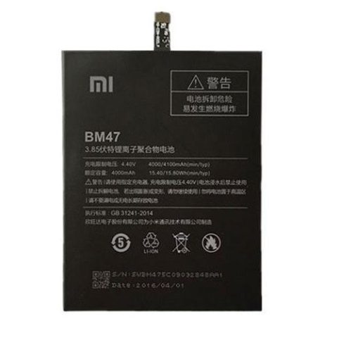 Xiaomi BM47 gyári akkumulátor 4100mAh (Redmi 3, 3S, 3X, 4X)