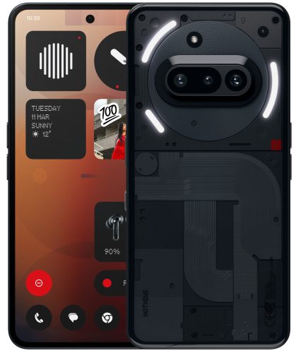 NOTHING Phone (3A) 12/256GB DualSim kártyafüggetlen fekete okostelefon