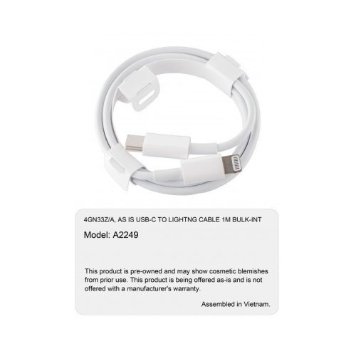 Apple A2249 USB-C to Lightning (8Pin) gyári adatkábel, 1m, tanúsítvánnyal