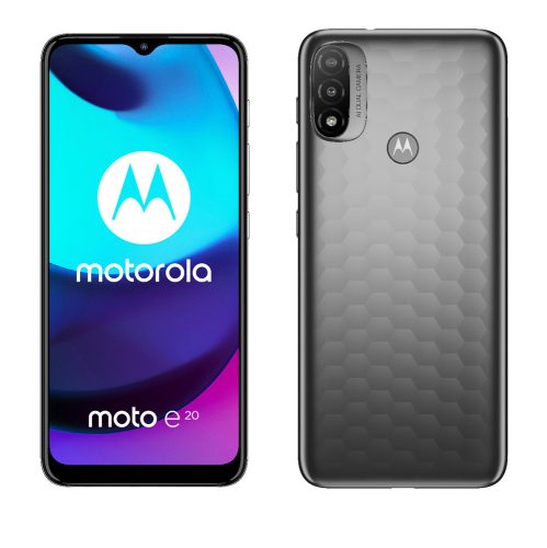 Motorola Moto E20 2/32GB Dual SIM kártyafüggetlen érintős mobiltelefon, szürke