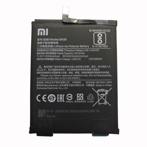 Xiaomi BN36 gyári akkumulátor Li-Ion 3010mAh (Mi A2)