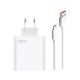 Xiaomi MDY-13-EE gyári hálózati fehér gyors (Turbo) töltőfej, 6A, 120W + type-c 6A kábel
