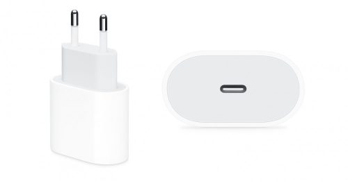 Apple MHJE3ZM/A Type-C gyári hálózati gyorstöltőfej, 20W, fehér (A2347)