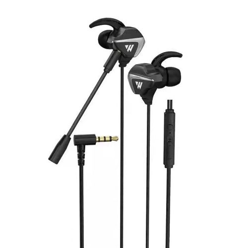 Wintory M31 In-ear gaming fülhallgató levehető mikrofonnal, fekete