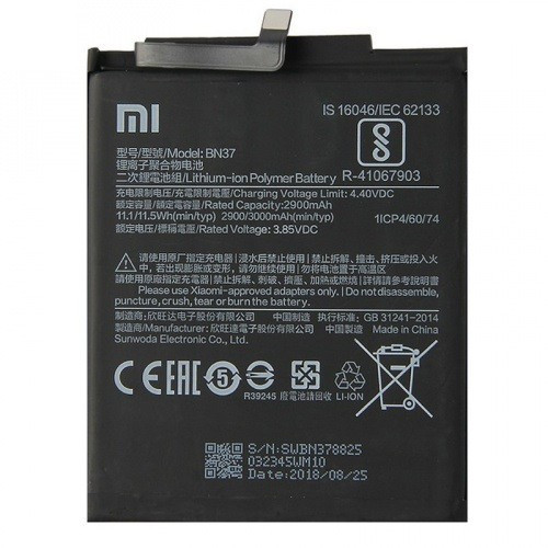 Xiaomi BN37 gyári akkumulátor 3000mAh (Redmi 6/6A)