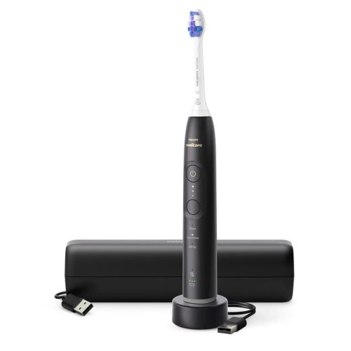Philips Sonicare Series 6500 HX7411/02 fekete elektromos fogkefe USB töltős útitokkal, S2 fejjel