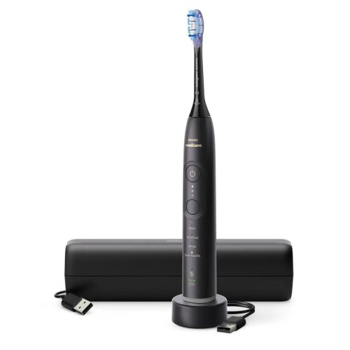 Philips Sonicare Series 7100 HX7421/01 fekete elektromos fogkefe USB töltős útitokkal, G3 fejjel
