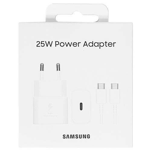 Samsung EP-T2510XWEGEU gyári hálózati fehér gyorstöltő 25W Type-C-Type-C adatkábellel (bliszteres)