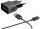Samsung gyári hálózati fekete gyorstöltő 2A, 10W + USB - MicroUSB adatkábel, 1m
