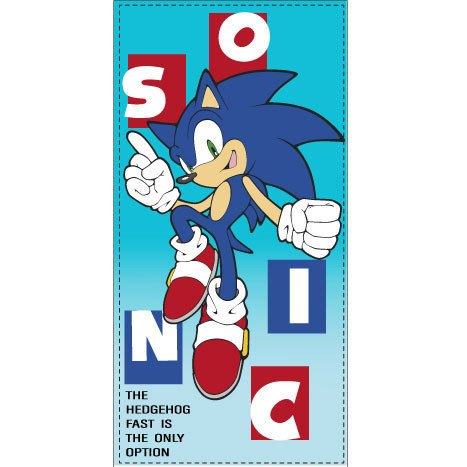 Sonic a sündisznó Fast fürdőlepedő, strand törölköző 70x140cm (Fast Dry)
