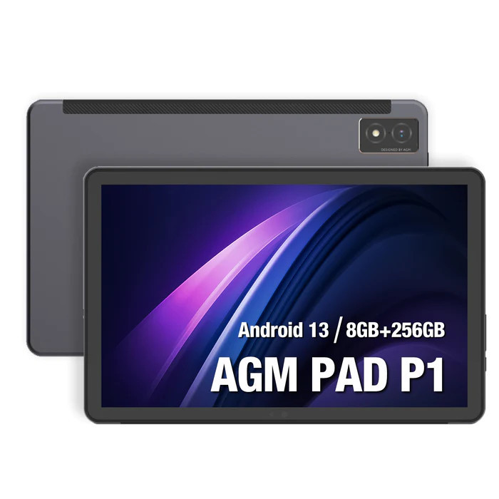 AGM P1 4G ütés- és vízálló kártyafüggetlen tablet, dual sim, fekete