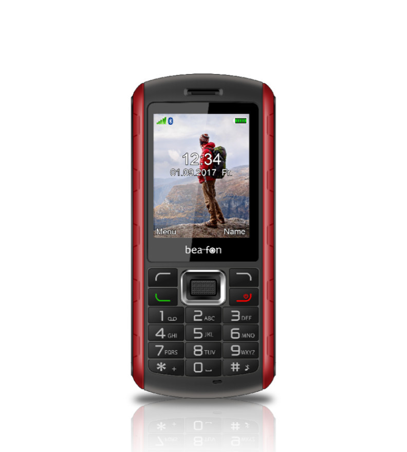 Beafon AL560 kártyafüggetlen IP68 por és vízálló mobiltelefon, piros